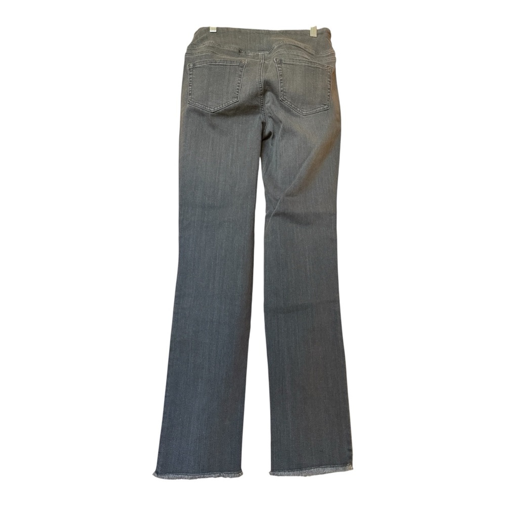 Stylish Gray Women's Straight Leg Stretch Jeans - Picture 7 of 10